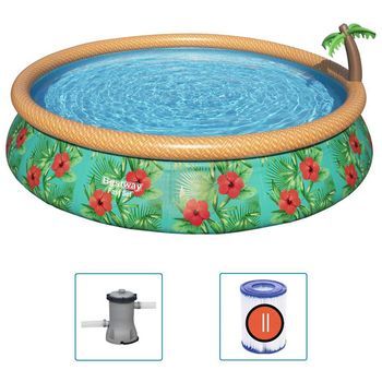 Piscina Hinchable Fast Set Serie Paradise Palms 457x84 Cm Bestway
