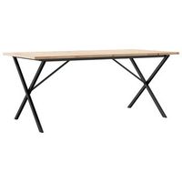 mesa de comedor marco x madera maciza pino acero 180x90x755 cm vidaxl