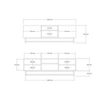 mueble tv madera nogal