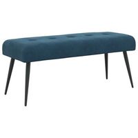 banco con tapiceria con botones azul 110 x 40 x 46 cm vidaxl