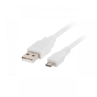 lanberg cable micro usb a usb 20 1m blanco