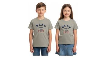 Camiseta de manga corta rubb r beau gris nino