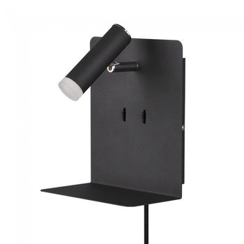 Aplique led con repisa y usb element (3w)