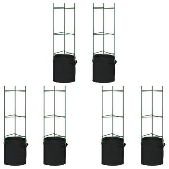 Tutores Para Tomates Con Bolsa 6 Uds De Acero Y Pp 116 Cm Vidaxl