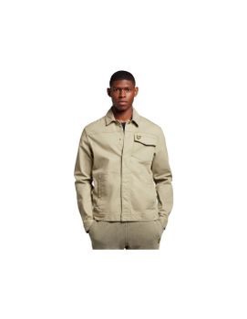 Camisa Lyle & Scott Cord Collar Trucker Beige Hombre