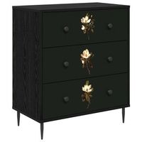 cajonera bremen estampado de magnolia 66 x 365 x 76 cm vidaxl