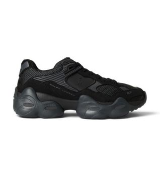 Polo Ralph Lauren para hombre. 809P15750001 Zapatillas de Piel Track 300 negro (44), Plano, Cordones, Casual