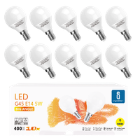 aigostar - 10 x bombilla led e14 luz calida 5w 3000k 400lm bombillas led calido e14 casquillo fino bajo consumo ahorro de energia cri 80 no regulable - caja de 10 unidades