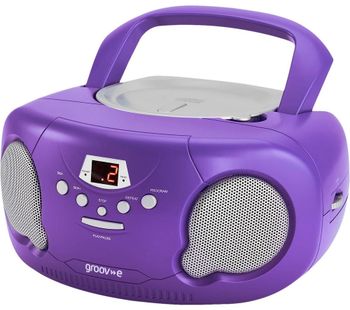 Original Boombox GV-PS733 Portable FM/AM Boombox - Purple, Purple