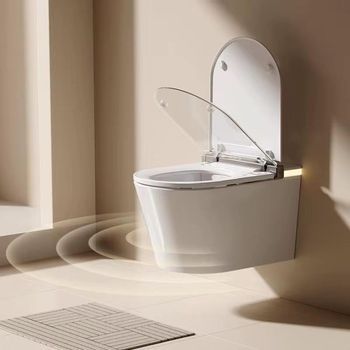 Inodoro Inteligente Japonés Suspendido Kleenmac Verona, Modelo Keb3018wtr-c, Color Blanco