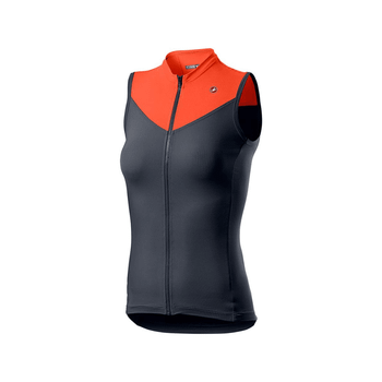 Maillot Castelli Solaris Negro Naranja Mujer, Talla S