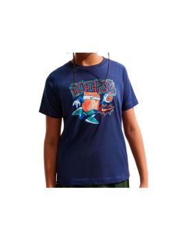 Camiseta Nike Nsw Boxy Hoops Infantil Azul
