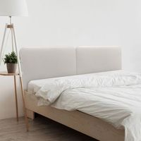 dhome cabecero tapizado liso redondeado polipiel para pared acusticos cabeceros absorbentes cabezal cama dormitorio dorado 180cm dual