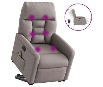 Sillón de masaje eléctrico reclinable - sillón relax elevable tela taupé