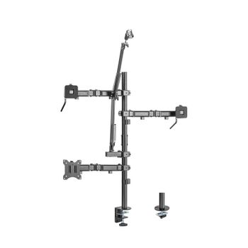 Kimex Streaming Soporte de Mesa para Monitor Luz Cámara y Micrófono de 17