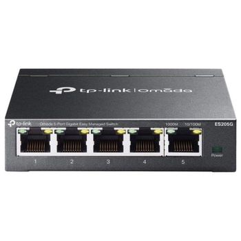 Switch de red TP-Link Omada ES205G 5 puertos Gigabit gestión montaje pared