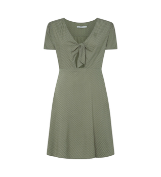 Pepe Jeans para mujer. PL953568 Vestido Nani verde (XS), Casual, Viscosa, Manga corta, Sostenible
