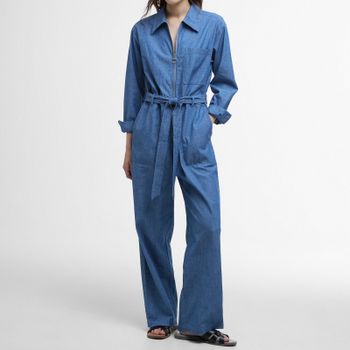 Barbour Emmie Cotton-Chambray Jumpsuit - UK 12