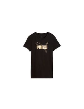 Camiseta Puma Ess Logo Lab Metalli, Black, Mujer