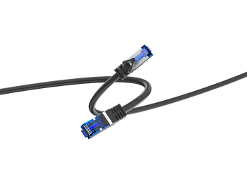 Cable de red - ISY IPC-1006, Cat-6A, 3m, 10 Gbps, Negro