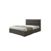 cama con cajones coleccion ottawa - color gris y roble - 160x200cm - incluye somier