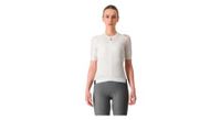 maillot de manga corta castelli espresso para mujer blanco gris