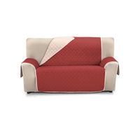 cubre sofa acolchado reversible 3 plazas donegal collections nina beige  rojo