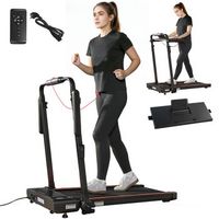 cinta de correr electrica plegable con escritorio pantalla led welltin negro