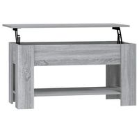 mesa de centro madera contrachapada gris sonoma 101x49x52 cm