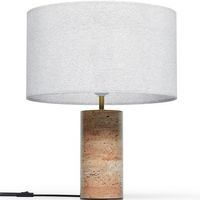 lampara de mesa con base de marmol -  sidney blanco