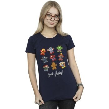 Marvel Camiseta Gingerbread Avengers para mujer