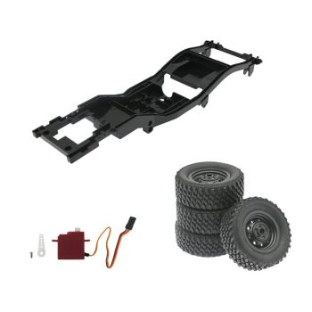 MNRC MN82 para TOYOTA Land Cruiser LC79 1/12 RC Piezas de coche Chasis Neumáticos Ruedas Dirección Servo 17g Vehículos M