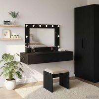 vidaxl mesa tocador negro 100 x 40 x 70 cm madera de ingenieria