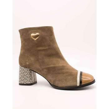 Nemonic Botines 2545 Juliet Camel para mujer