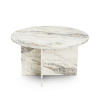 mesa de centro redonda con efecto marmol fresia de 80 x 80 cm vinu