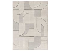 alfombra geometrica a trazos en crema lena 80x150 cm - atticgo