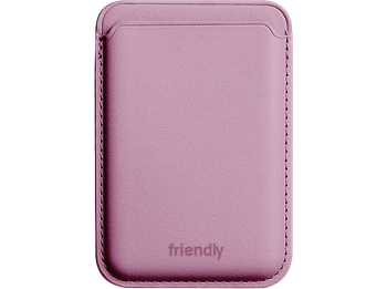 Tarjetero para móvil - Friendly License FRTAR009, TPU y Adhesivo 3M, Magsafe, Rosa