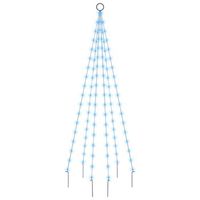 arbol de navidad en asta de bandera 108 led azul 180 cm vidaxl