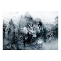 papel pintado 3d - mountain predator black and white 150x105 cm
