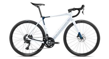 Orbea gain m40 bicicleta electrica carretera shimano cues 10s 350 wh 700 mm halo plata azul carbono ver 2025