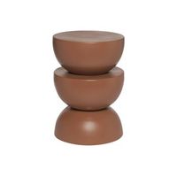 mesa auxiliar o mesita de metal terracotta