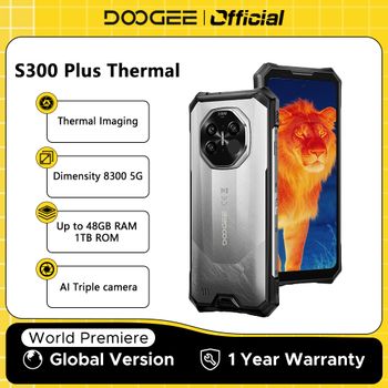 Versión Global DOOGEE S300 Plus, Teléfono Resistente 5G con Imagen Térmica, 12GB 1TB, Pantalla de 6.78'', 11000mAh, Android 16