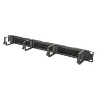 digitus panel de gestion de cables con entradas de cepillo  4x anillas de aluminio 44x60 mm 19 negro