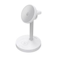 cargador inalambrico 3 en 1 usb-c 15w qiqi2 blanco apple watch auriculares y smartphone