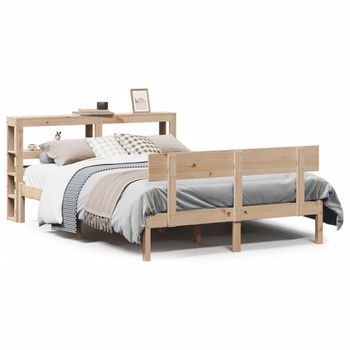 Estructura De Cama Sin Colchón Madera De Pino Maciza 120x200 Cm Vidaxl