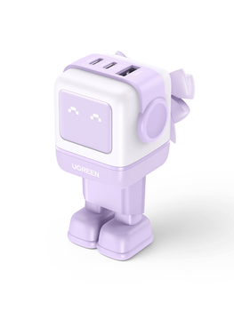 CARGADOR PARA MOVIL VARIOS ROBOT USB-A+2C 65W PURPLE