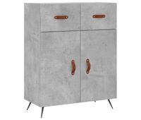 vidaxl aparador de madera de ingenieria gris hormigon 695x34x90 cm