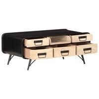 mesa de centro madera maciza de mango 100x50x40 cm