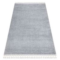 alfombra sevilla pc00b rayas gris franjas bereber marroqui shaggy 120x170 cm