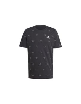 Camiseta adidas Essentials Monogram Hombre Negro